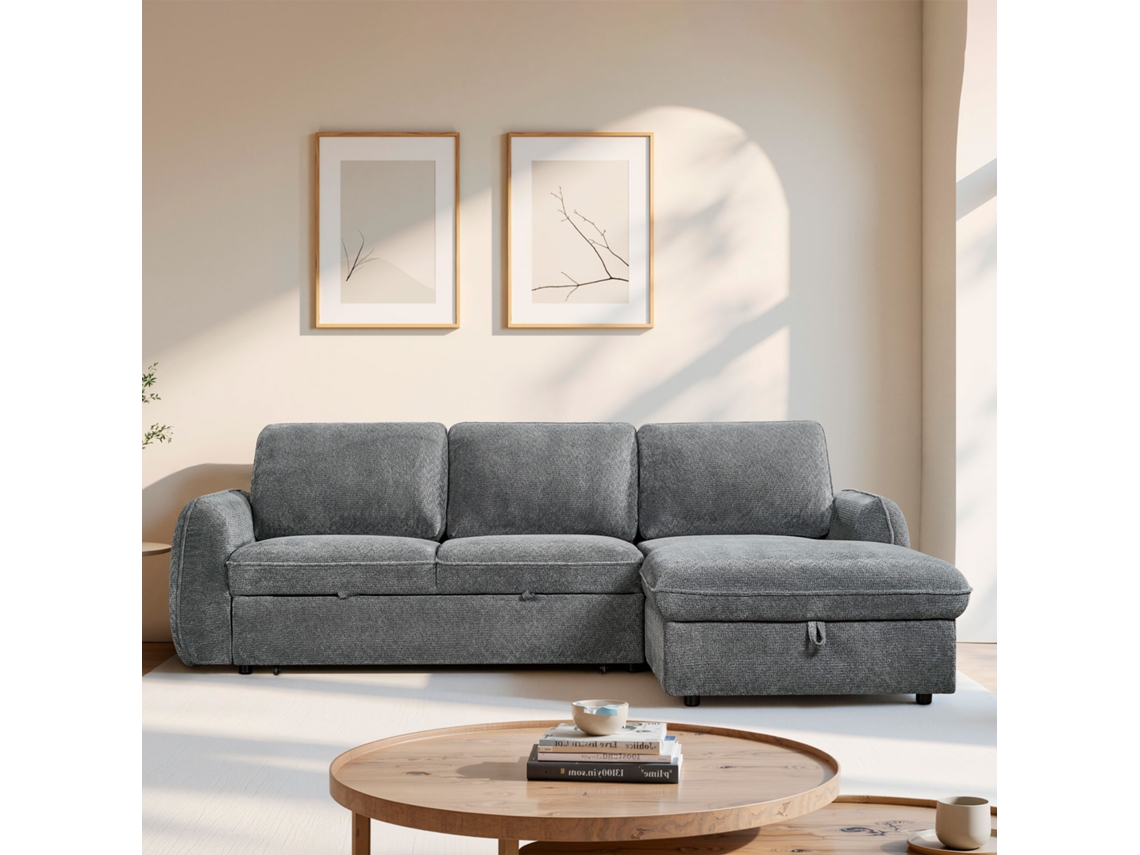Sofá Chaise Longue Houston Direita Com Cama