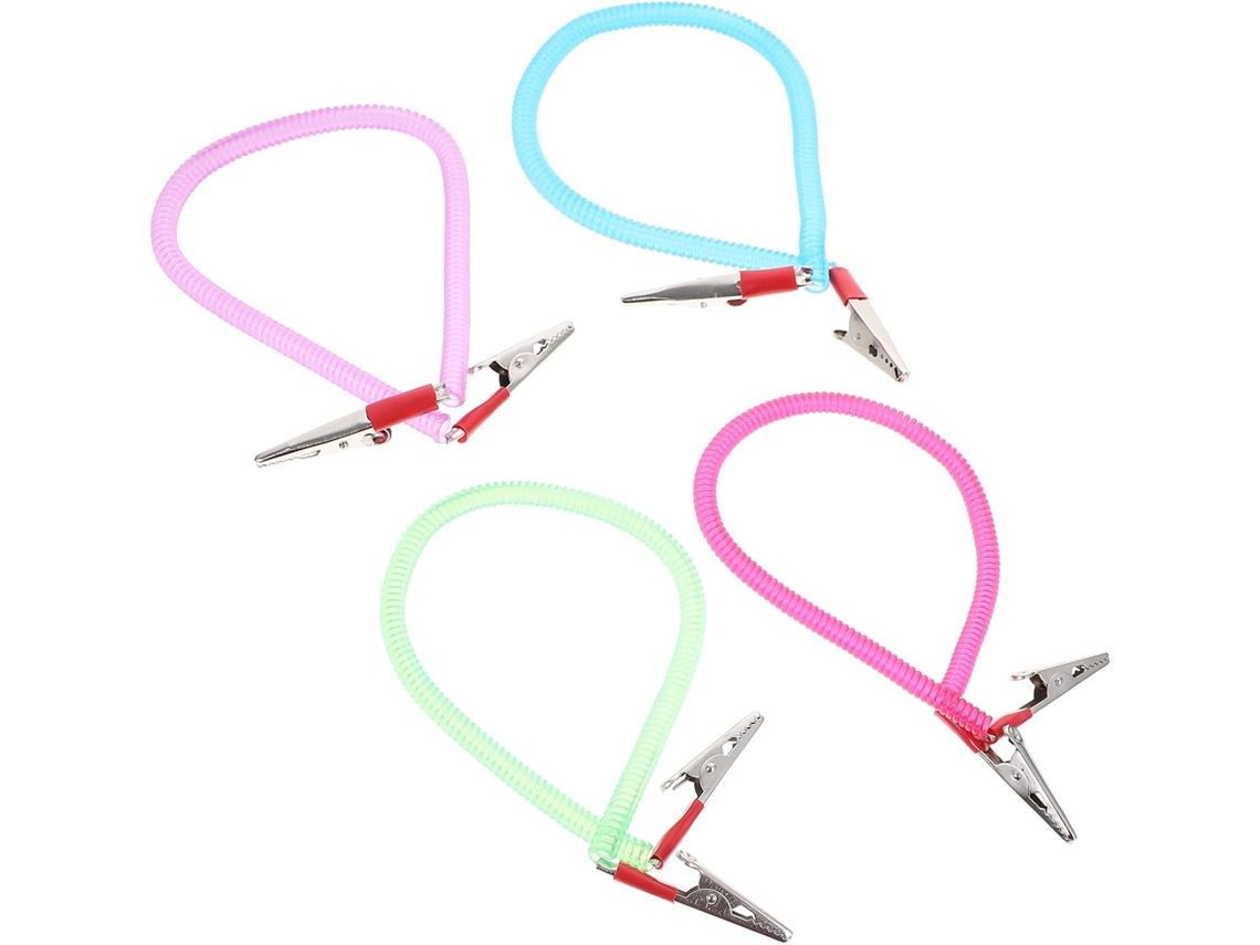 Conjunto De 4 Prendedores Babador Odontológicos Coloridos Azul, Verde, Roxo E Vermelho, Resistentes Ao Calor, Multiuso