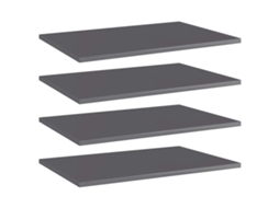 Vidaxl Prateleiras Para Estante 4 Pcs 60x40x1,5cm Contraplacado Cinza