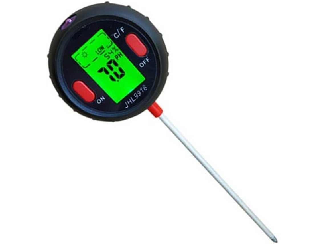 Analisador De Solo Portátil 5em 1com Funções Umidade, Ph, Temperatura E Luz, Alimentado Por Bateria