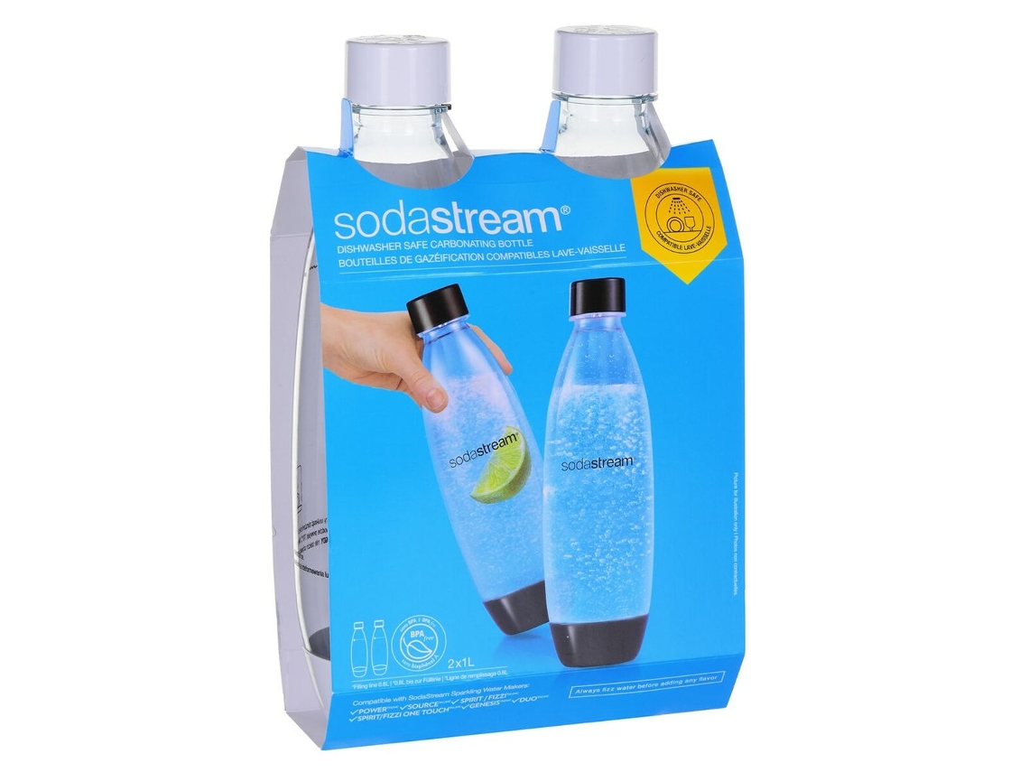Garrafa de Água SODASTREAM Branco 1 L 2 Unidades