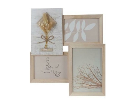 Moldura de Fotos Dkd Home Decor Cristal Natural S.