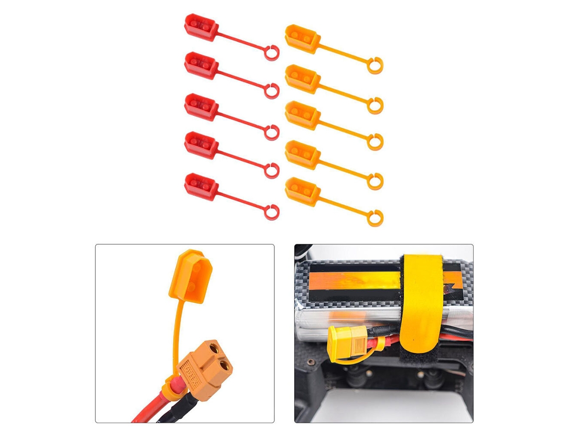 Amarela 10 Peças Protetores Conector Tpu Impressos 3d Capas Isolantes À Prova Poeira Plugues Xt60 Macho Fêmea Rc Diy MDUG
