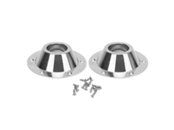 2pcs Base De Mesa Para Rv De Aluminio Chapado En Cromo Con 6 Orificios Placa De Montaje En Piso Superficies Lisas