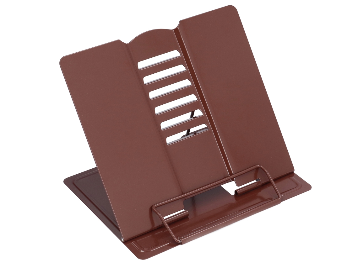 Soporte De Livros Metálico Ajustável Em Altura E Ângulo, Design Ergonômico, Plegável E Portátil Para Casa, Escritório, Escola E Café
