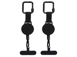Kit Com 2 Suportes Antifurto Para Celular, Com Clipe Para Cinto E Cordão De Segurança.
