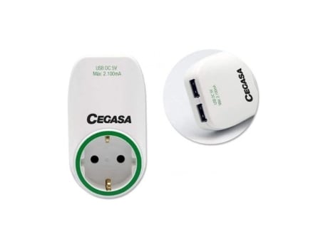 Livro Adaptador Cegasa Schuko 2 Usb De Desconocido (espanhol)