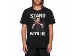 Rockinstone Hunger Games Movie Stand With Us Katniss Black Adult T-shirt Size:xxxl