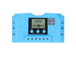 CONTROLADOR DE CARGA SOLAR PWM YURU 12V 24V 20A com LCD e 2 USB
