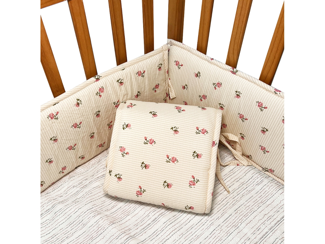 Conjunto de Protetores de Berço PANOONA 4 Peças Bege (2 X 132 Cm + 2 X 68,5 Cm)