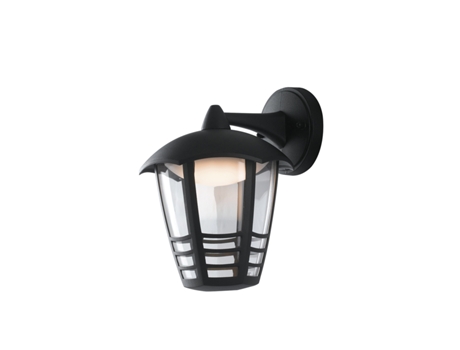 Candeeiro de Parede Led Exterior Cloe Preto com Luz Descendente 12W 4000K Luz Natural Ip44