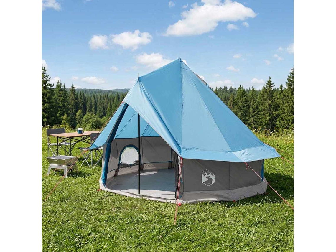 Vidaxl Barraca Tipi 4 Pessoa Azul Poliéster E Aço