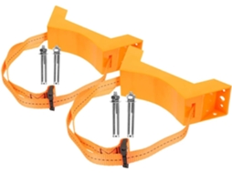 Suporte Para Cilindro De Gás Lurrose, 2 Peças, Suporte Para Cilindro De Gás, Plástico E Ferro, Amarelo, Com Parafusos E