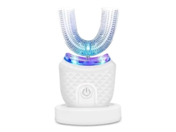 Escova de Dentes Elétrica Automática em Formato U com Ultrassom 360 ​​graus para Clareamento Infantil, Feita Silicone. GOKOCO