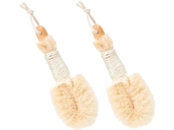 Lurelia Conjunto De 2 Escovas Corporais De Sisal Para Duche, Fibra De Sisal, Pega Ergonómica E Com Argola, Uso Diário Suave