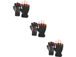 Conjunto De 3 Pares Luvas Para Atividades Ao Ar Livre, Exercícios, Treinos Esportivos E Academia, Com Faixa De Pulso