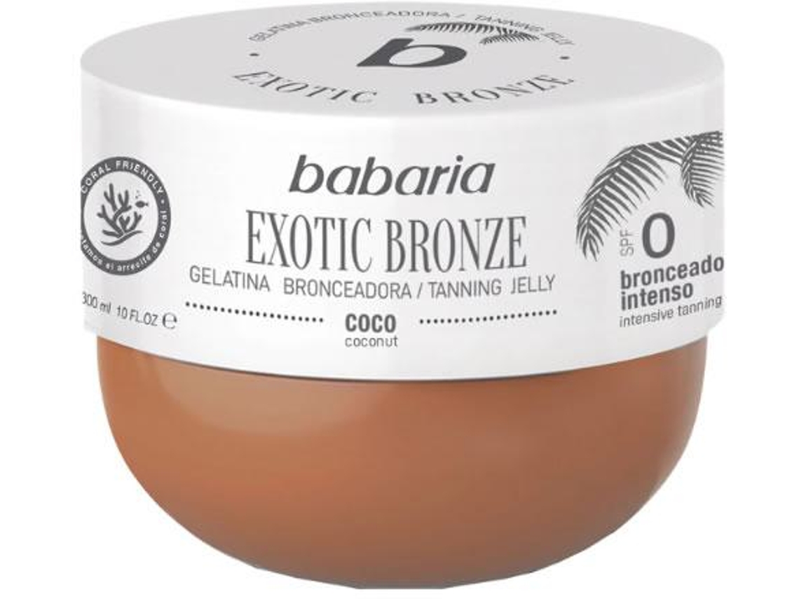Gelatina Bronzeadora BABARIA Exotic Bronze Côco SPF0 (300 ml)