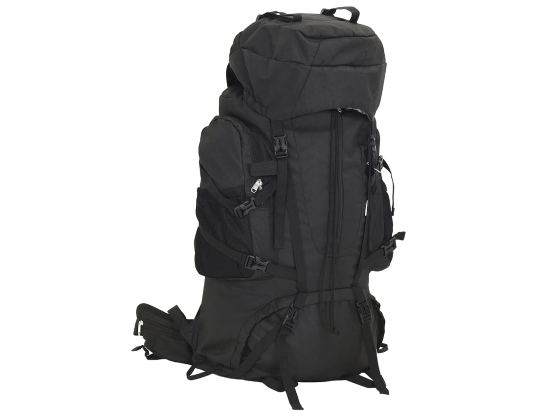 Mochila De Caminhada Preta, Tamanho 60 L, Em Tecido Oxford, Para Transporte E Organização Prática Dos Artigos Indicados