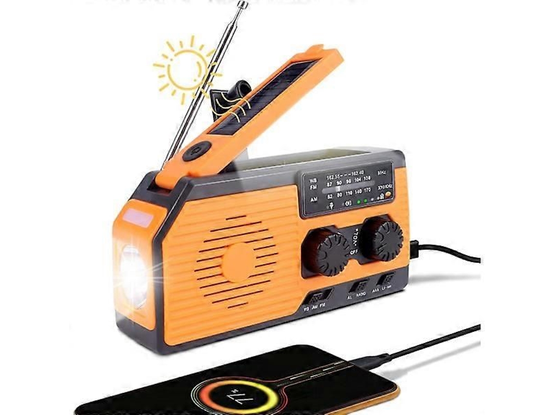 Rádio solar para construção, portátil, manivela, emergência, GOKOCO