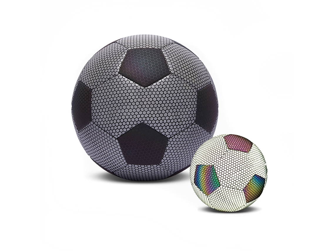 Pelota de Fútbol Reflectante de Pu com Bomba, para Treinamento e Jogos Noturnos S/MARCA