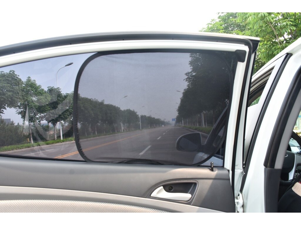 Capa Para-sol Para Janela De Carro C-car, Proteção Solar Uv, Cortina Preta Para Janela Dianteira E Traseira, Ecrã De Vidro Lateral, Protetores Solares