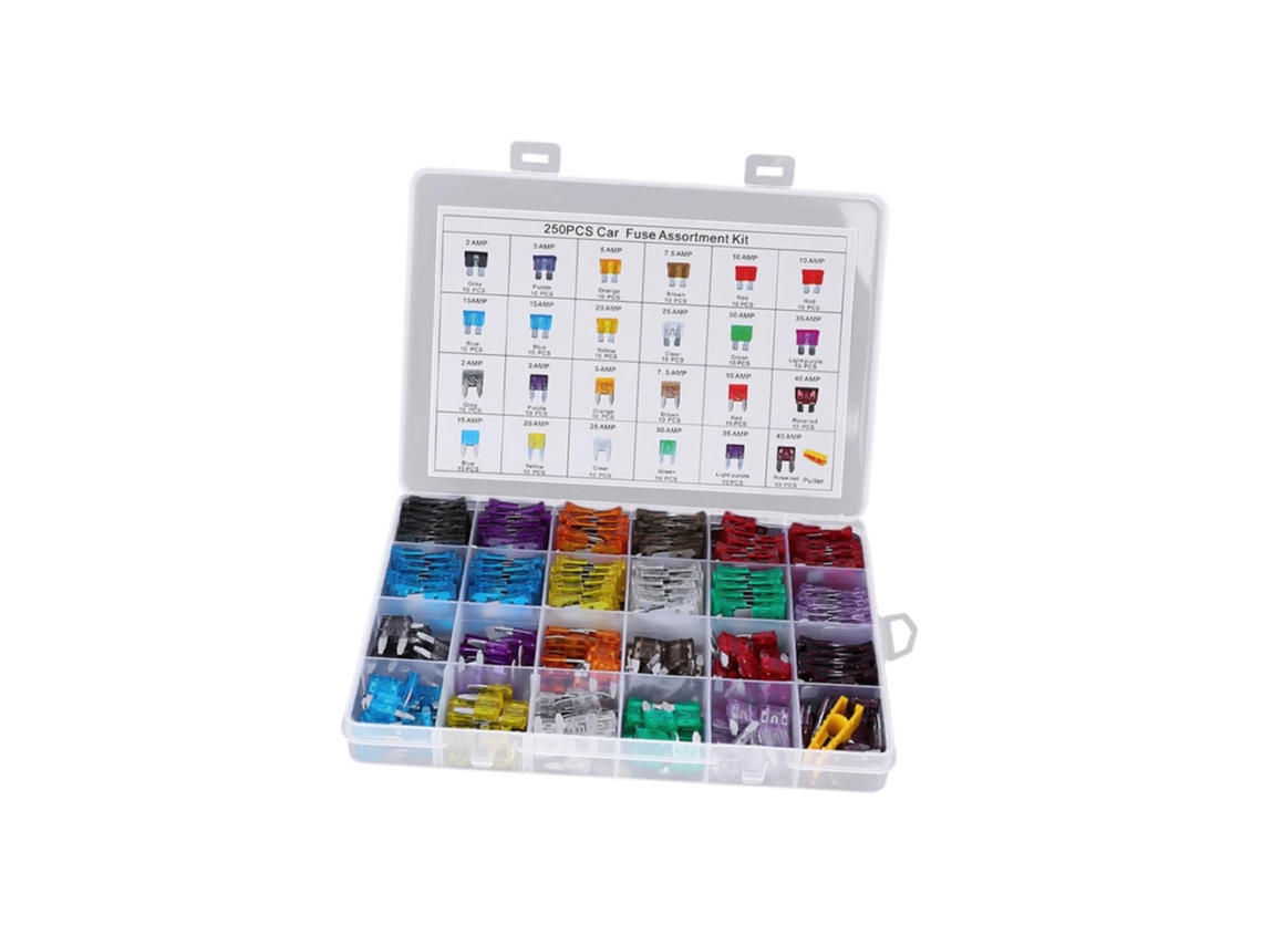 250pièces Kit De Fusibles Auto Standard Pour Voitures Et Suv Surtemsions Et Courts-circuits