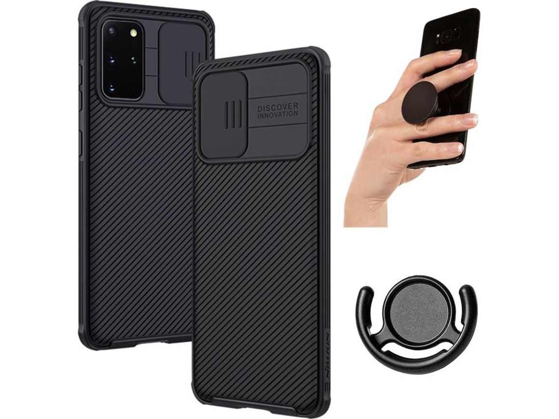 Capa/Popsocket e Suporte Samsung S20 Plus Camshield Nillkin Preto