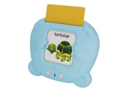 Brinquedo Flashcard Interativo Bilíngue Aprendizagem 224 Palavras Infantil Azul