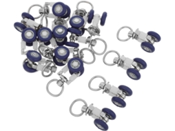 Conjunto De 15 Polias Silenciosas Metal Com Rolamentos Para Trilhos