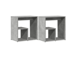 Conjunto de mesas de apoio MAISON EXCLUSIVE em madeira Cinzento Cimento (50x30x50 cm)