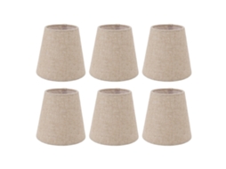 Conjunto de 6 Abajur Clip On de Linho Pequeno para Lâmpadas E14 Acessórios de Iluminação S/MARCA