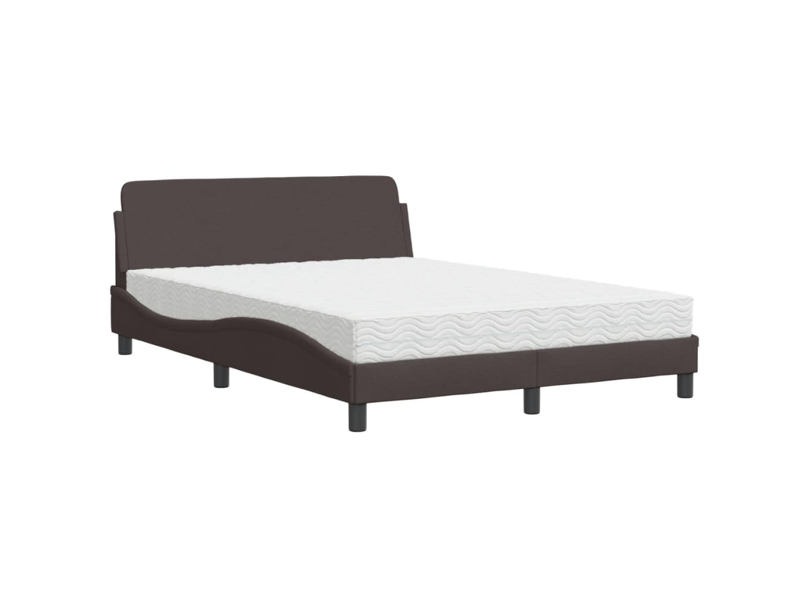 Bed, Beds Vidaxl Marrom Tecido (140 X 190 Cm)