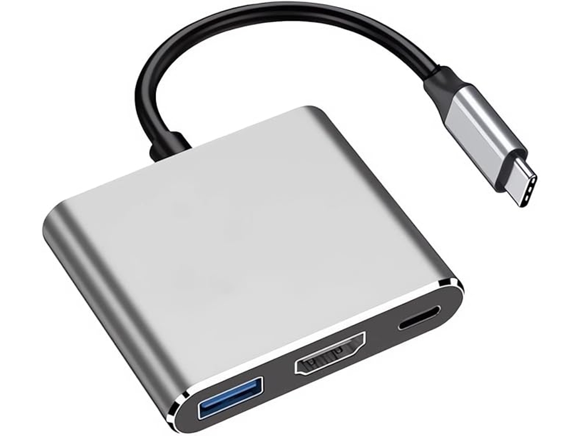 Adaptador multiportas USB-C ELISEFASHION para HDMI, compatível com carregamento rápido PD100W (Thunderbolt 3)