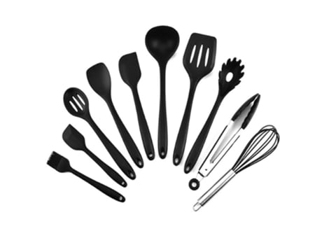 Jogo De Utensílios De Cozinha Em Silicone Shopiness 10 Peças, Resistente Ao Calor, Sem Bpa, Apto Para Lava Louças
