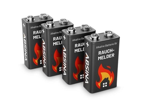 Baterias para Detector de Fumaça ABSINA 4 Peças