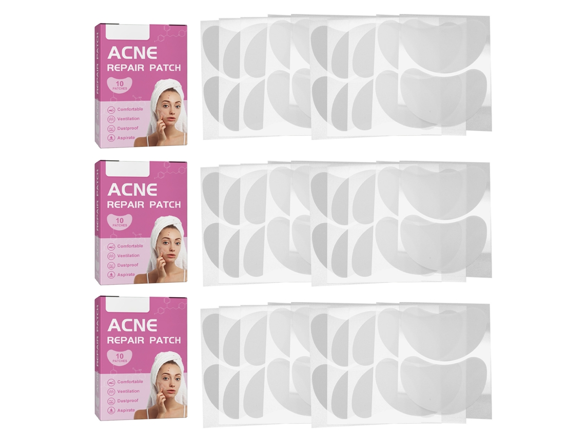 30 Parches Para Granitos Transparentes Absorbentes Aireables Para Rostro, Pegatinas Para Puntos Negros Diarios