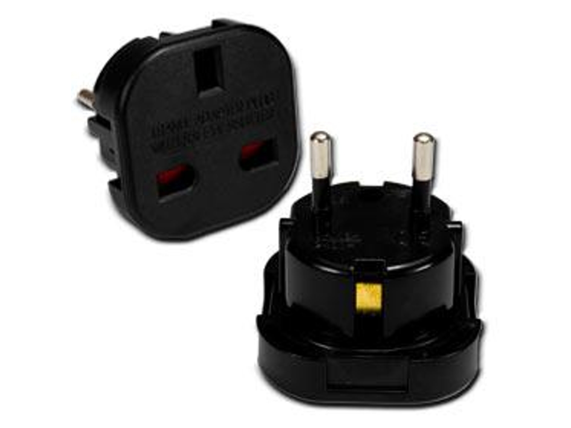 Uk To Euro Plug Adaptor (Black) /Power