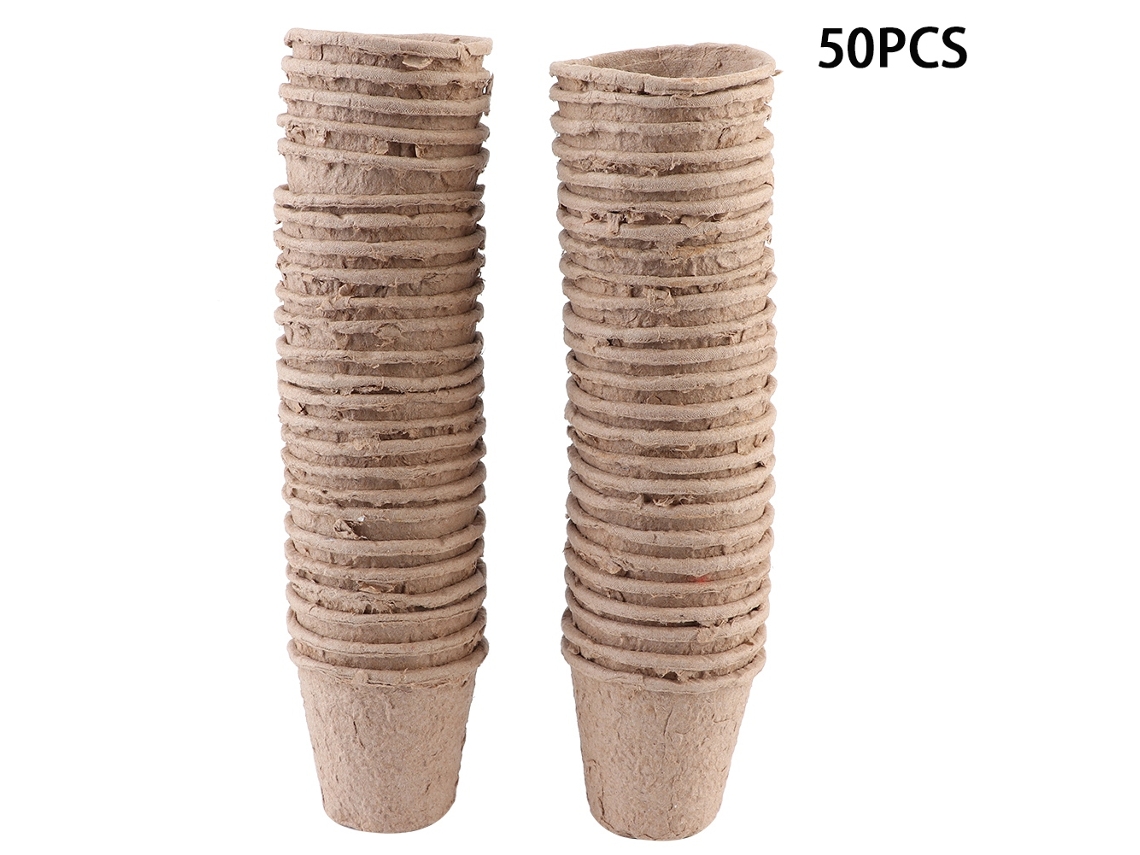Copo de Viveiro Biodegradável de Papel e Turfa 6x6cm para Sementes e Plantio S/MARCA