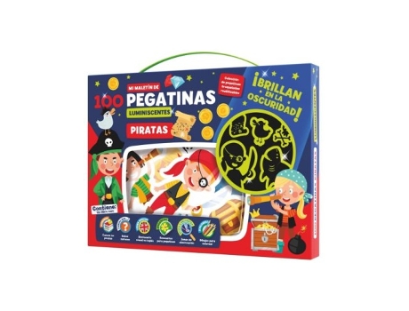 Livro Maletin 100 Pegatinas Piratas De Desconocido (espanhol)