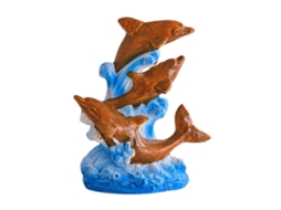 Laxiscreed Resin Com 3 Golfinhos Castanhos Para Decoração Marinha E Temática Mediterrânea