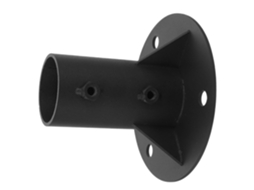 Suporte De Cerca De Metal Reforçado Com Flange De Aterramento Preta Para Poste/cerca