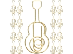 Artibetter Conjunto De 30-clipes Papel Em Ferro Dourado Formato Guitarra Para Prender Documentos E Anotações Mini Clipes