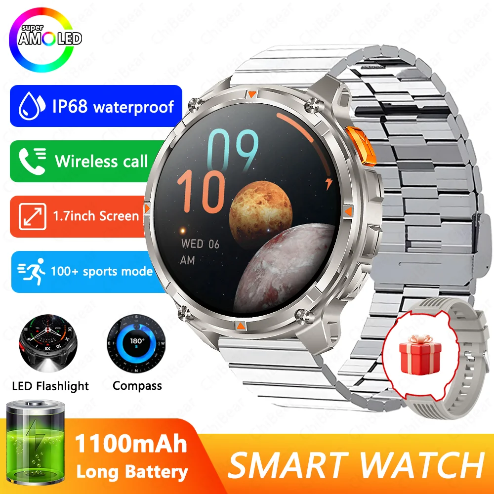 Smartwatch com Gps, À Prova D'água, Bluetooth e Tela de 1,7 Polegadas. MDUG (yingang)