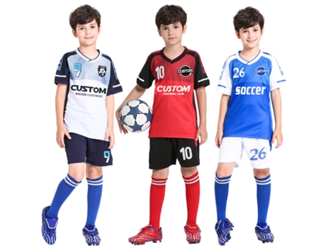 Conjuntos de Camisolas de Futebol para Crianças Personalizadas Camisolas de Futebol de Treino para Rapazes S XIMU
