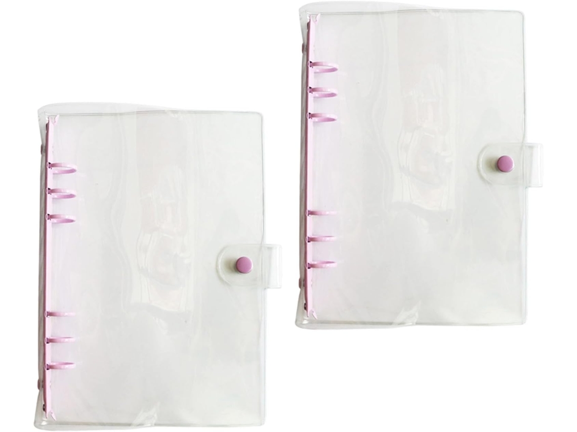Pasta transparente Ordinaryone com camadas de PVC e argolas flexíveis para fácil personalização das páginas e do design.