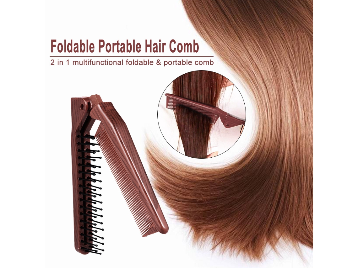 2026 peine Plegable Portátil para Viajes Cepillo Antiestático de Plástico Desenredante para Cabello