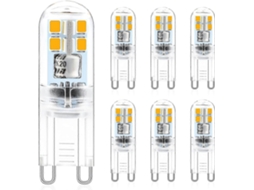 Rebe bombillas Led G9, 2w 180lm Equivalente a 20w Halógeno, 2900k Blanco Cálido, Ahorro Energético, 220 240v, no Regulable