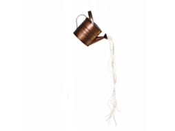 Iron Star Watering Can Com Light, Garden Art Decor, 30cm