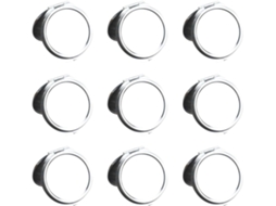 Maquiagem Espelhos, Superfície Transparente, Conjunto de 10, Redondo, Dobráveis, Metal.