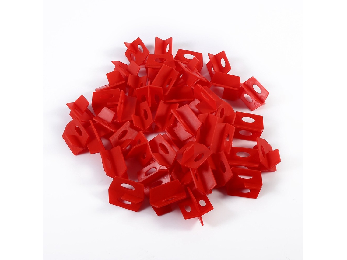 Sistema De Nívelamento De Telha 50 Peças 1/16 Vermelho
